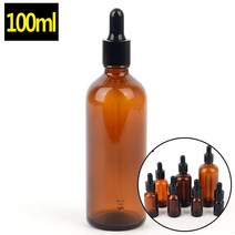 지크라운 갈색 스포이드 유리공병 화장품유리병 갈색시약병, 100ml