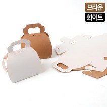 디저트 납품 카페용 케익포장 종이박스 5개 포장지, 화이트