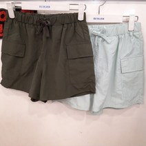 에꼴리에 4부 밴딩 칼라 트래블리 바지