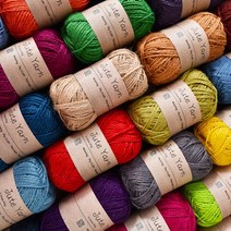 2.0mm 80g 주트얀 황마실 마끈 수세미실 (35컬러) 빈티지 포장끈 라벨끈 원예용끈 전통주장식끈, No.1