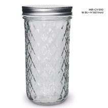 유리병 미르 크리스탈 590ml, 실버, 1개