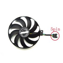 컴퓨터 88mm T129215SU 그래픽 카드 쿨러 팬 아수스 ROG STRIX-GeForce RTX 2080 Ti 게임용 RTX2080 RTX2080Ti, [02] 1pcs - 5 pin