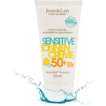 독일 진앤렌 Jean & Len Sun Cream 50+ SPF 50+ 센시티브 선스크린 페이스 선크림 50ml, 8팩