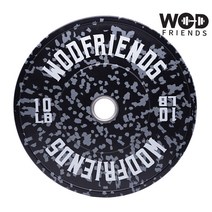 범퍼 컬러 플렉 중량 원판 바벨 역도 홈짐 크로스핏 파운드 10LB WFF-10, 그레이