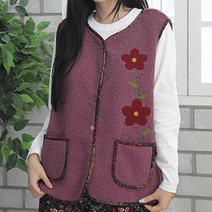 슬로우케어 겨울 양털 여성 할머니조끼