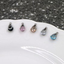 써지컬스틸) 물방울 라인 큐빅 팬던트/팔찌만들기 DIY, 투명