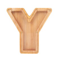 원목 우드 저금통 알파벳 인테리어 소품, Y