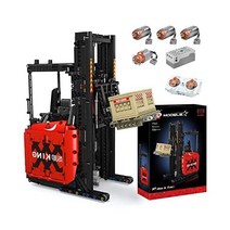 Mould King 17041 Reach Truck Technik Car:Red APP/원격 제어 모터 엔지니어링 차량 RC 지게차 트럭 모델 빌딩 블록 DIY 성인 키즈 디스플레, Red-17041