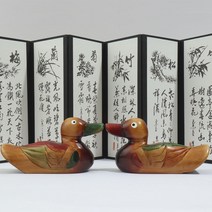 전통결혼 혼례식 목각원앙세트 한국적인선물 인사동 VIP 외국인친구결혼선물 결혼축하선물 함원앙 결혼원앙새 원앙오리 전통혼례소품 한국전통선물 신혼집선물 결혼기념일선물