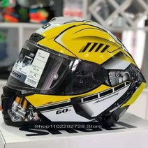 라이딩계절 SHOEI 풀페이스 오토바이 헬멧 ZX-10RR 그린 모토크로스 레이싱 모토바이크, [03] L, [05] helmet