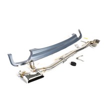 ABS BMW 5 시리즈 F10 리필 스타일 용 배기 파이프가있는 후면 디퓨저 범퍼 립, 01 unpainted ABS