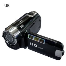 US/EU/UK/AU 플러그 1080p 블로그 카메라 16 백만 픽셀 DV 디지털 비디오 카메라, 01 Black_01 UK
