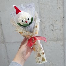 크리스마스 산타 퐁퐁 비누꽃다발 한송이, 산타1송이