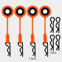 실리카 젤 바디 R 핀 클립 리테이너 4 개 1/8 1/10 스케일 RC 모델 자동차 아르마 화강암 크라톤 6s 업그레이드 부품, [04] Orange A, 04 Orange A