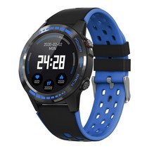 스마트 시계 smartwatch gps 여성 남성 나침반 기압계 블루투스 통화 스포츠 피트니스 트래커 심박수 시계 팔찌 pk garmin, 파란색
