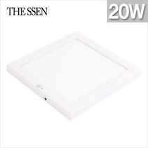 LED엣지 슬림 사각 센서등 20W 2색상 250X250mm 10인치 무타공 THE SSEN, 1, 전구색(노란빛)