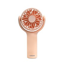 로이체 충전식 저소음 휴대용 무선 BLDC 미니 선풍기, RHF-10, 아프리콧 핑크