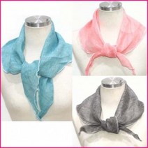 SGA806711우아함 여름스카프 삼각 린넨/마 쁘띠 무지 심플