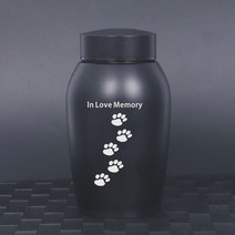 반려견 고양이 장례 유골함 스테인레스 스틸 항아리 애완동물 개 고양이 새 마우스 실버/골드/블랙 화장 유, 02 Pattern B_03 Sliver