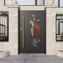 주문제작 단독주택 대문 철문 스타일 마당 빌라 입구 문 안뜰 단일 아연도금, 스타일 4