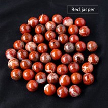 16MM 천연 보석 크리스탈 볼 차크라 스피어 컬렉션 힐링 레이키 장식 쿼츠 스톤 비즈, 16mm 5pcs, red jasper