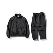 MINIMALPROJECT 스테디 우븐 집업 자켓 셋업 MJK109+MPT113 [BLACK]