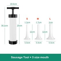 소세지만들기 수제 순대 충진기 소시지 메이커 미트볼 스터퍼 수동 도구 이중 사용 필러 주방, [02] Type-2, 02 Type-2