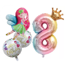파파 파티 생일파티 숫자 풍선 세트, 1세트, 요정 8
