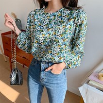 엔비룩 썸띵 드로잉 블라우스