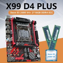 X99 메인보드 마더보드 CPU ERYING D4 PLUS LGA 20113 XEON E5 2680 v4 프로세서 216GB DDR4 RECC ECC 메모리 콤보 키트 세트, 1.마더 보드  CPU