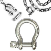 스텐 304 샤클 단조 샤클 체인 연결 안전 하중 후크 산업용 각종 링크 연결 고리, 일반/단조 샤클, 일반 6mm, 1개