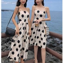 [숙대공장] 동남아원피스 여름휴가룩 땡땡이 미디 롱 나시 휴양지 바캉스 원피스