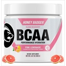 HoneyBadger BCAA EAA 아미노산 단백질보충제 파우더 246g 핑크레모네이드, 1개, BCAA EAA 아미노산 파우더 246g