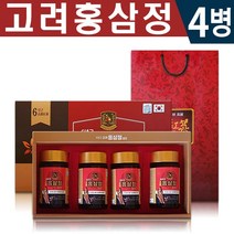 6년근 고려 홍삼 정 골드 240g x 4병 고급패키지 우수한 품질 온가족 대용량 항산화 작용 면역력 강화 기억력 피로 개선 도움 건강 기능 식품 홈쇼핑 방송 정품 영양 액기스