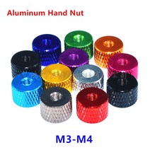 팝너트건 10pcs M3 M4 알루미늄 합금 Knurled Thumb Nut Hand 너트 조이기 Anodized 11 colors, [01] M3 10pcs, [03] Bla