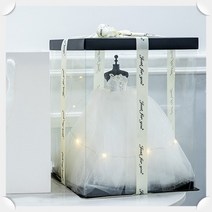 {국내배송} sgt러블리 웨딩드레스 미니어처 led무드등 브라이덜샤워 기념일 선물 신혼 집들이 생일선물 인테리어 소품 조명, 아프로디테(블랙)