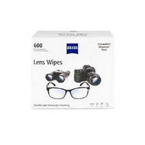 ZEISS 사전 습윤 렌즈 청소용 물티슈 600개입, 600 카운트(1팩), 하얀색