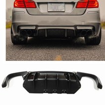 자동차 리어 스포일러 bmw f10 f11 528i 535i m tech 2011 2016 범퍼 디퓨저 립 카본 파이버 룩 자동차 바디 키트 부트 플레이트 스플리터, 탄소 섬유 모양