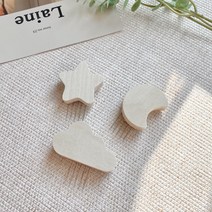 뚜뚜아트 원목 우드 꼭꼬핀 나무 벽걸이 후크 3p, 별, 달, 구름 세트, 1개