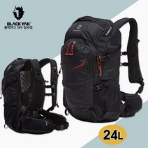 블랙야크 공용 등산 배낭 소형 24리터 가방 야크혼24 2BYKSX3929 쾌적한 메쉬 등판 베스트형 어깨끈 아웃도어 백팩, 블랙