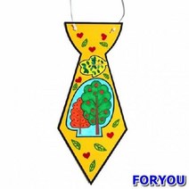 ForU562 만들기재료 페이퍼 넥타이 자연꾸며만들기 10개 만들기수업 어린이집만들기, 1