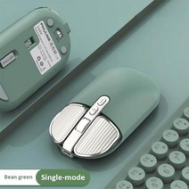 무선마우스 저소음마우스 사무용 블루투스마우스 RYRA M203 세대 무선 마우스 단일 모드 음소거 소녀 귀여, 01 green, 한개옵션1
