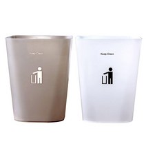 깨지지 않는 모던 오픈 다용도 휴지통 쓰레기통 6.4L, 오픈휴지통_화이트