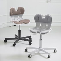 로이첸 쉬운 바른 자세 교정의자 우아체어 사무용 사무실 책상 학생 컴퓨터 의자 서울대의자, 그레이+블랙