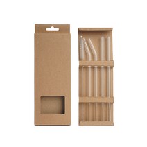 구인하인 내열강화 긴 유리빨대 230mm, 5종(일반2p+곡선2p+세척솔1p)