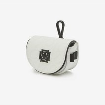 닥스 골프 DAKS GOLF 로고 프린팅 고급 가죽 프리미엄 볼 케이스, 화이트, 1개
