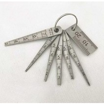 테이퍼 게이지 세트 깊이 틈새 간격 갭자 측정 눈금자, 포켓 3-7.5mm