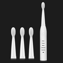 울트라 소닉 전동 칫솔 충전식 치아 브러쉬 빨 전자 화이트닝 성인 타이머, 한개옵션1, 01 white no box