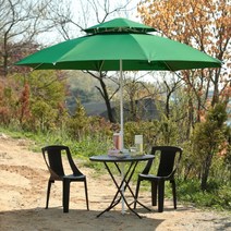 다용도 편의점 야외용 테라스 파라솔 세트, 어썸파라솔(특대)그린, SPRe_어썸파라솔(특대)