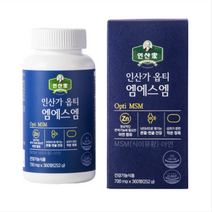 (주)인산가 정품 엠에스엠 MSM 600mg * 360정 (3개월치) +홍삼애크런치(49g) 식물성 식이유황 아연 함유 관절건강 및 면역력 9회 죽염 함유/ 인산죽염, 1박스, 600mg*360정